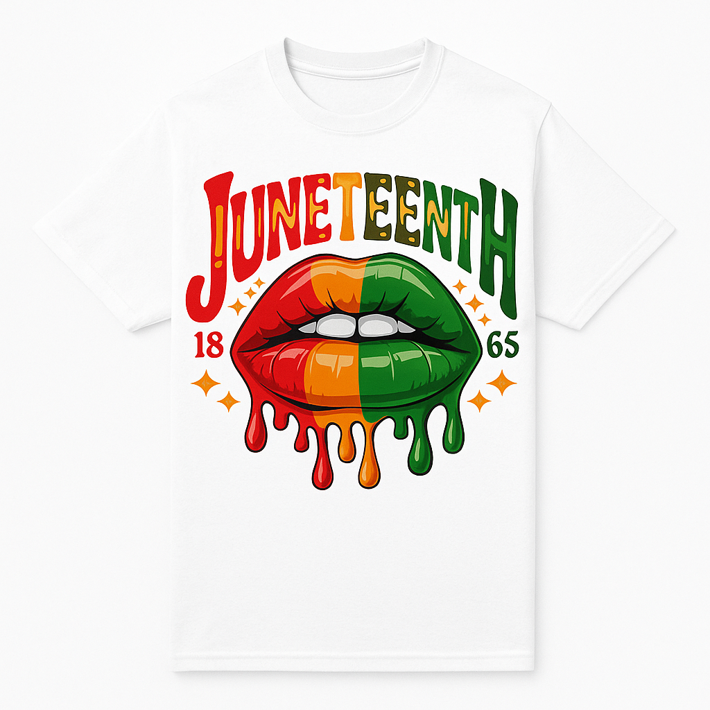 Bold Juneteenth Drip Lips Tee