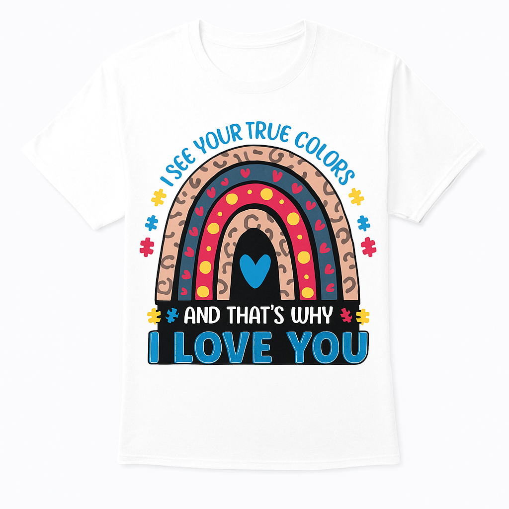 "I See Your True Colors" Autism Awareness T-Shirt
