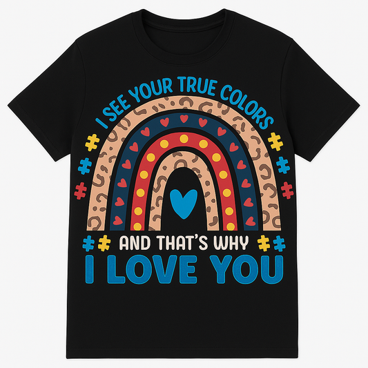 "I See Your True Colors" Autism Awareness T-Shirt