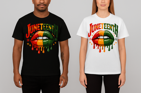 Bold Juneteenth Drip Lips Tee