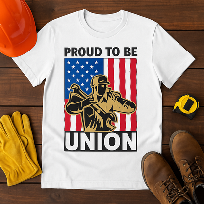 Proud to Be Union – American Worker Flag Tee